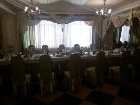 Wedding room table Stock Photos