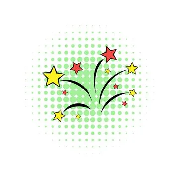 Wedding salute comics icon Stock Illustration