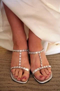 Wedding sandals Stock Photos
