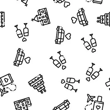 Wedding Seamless Pattern Stock Illustration