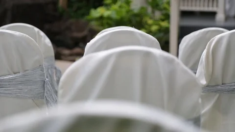 Wedding Seating Silver Decor Stock Footage 104689530