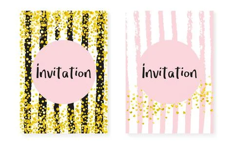 Wedding Sequins. Handdrawn Starburst Set. Golden Stock Illustration
