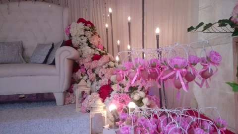 A wedding set up Stock Footage 145804295