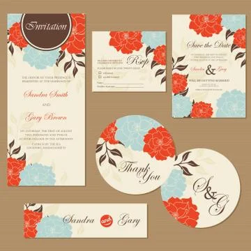 Wedding set Stock Illustration