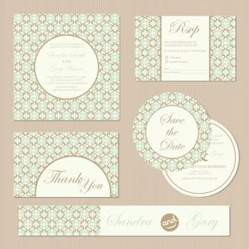 Wedding set Stock Illustration