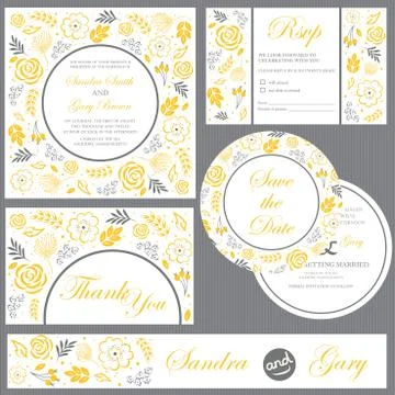 Wedding set Stock Illustration