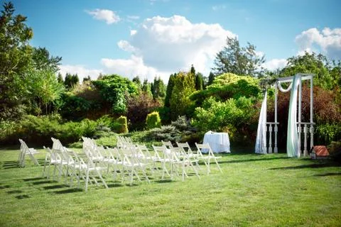 Wedding set up. Stock Photos