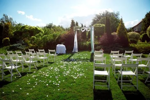 Wedding set up. Stock Photos