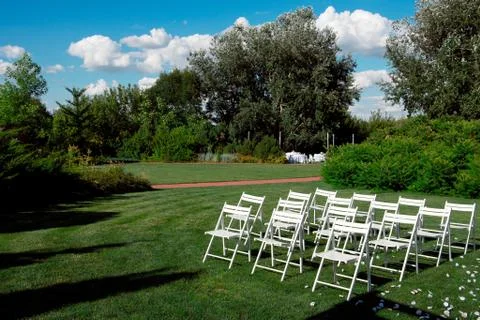 Wedding set up. Stock Photos