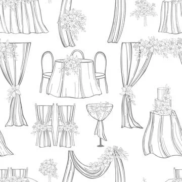 Wedding set. Vector   pattern. Stock Illustration