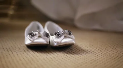 Wedding shoes bride Stock-Footage 47487536