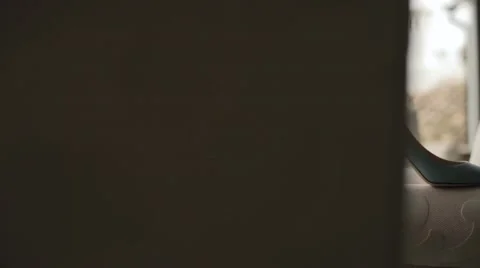 Wedding shoes for bride Vídeo Stock 61076756