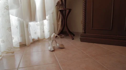 Wedding shoes (electronic slide) Video stock 39833898