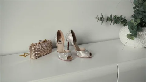 Wedding shoes Stock Footage 73725385