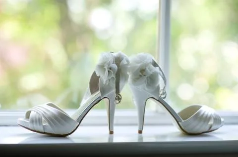 Wedding shoes Stock Photos