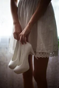 Wedding shoes Stock Photos