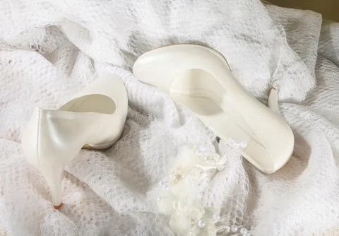 Wedding shoes Stock Photos