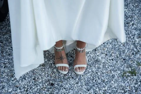 Wedding shoes Stock Photos