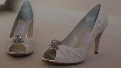 Wedding shoes tracking shot Stock Footage 58548696