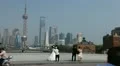 Wedding Shooting in Shanghai Skyline Pudong, Photographer, Asian Marriage, China HD Footage