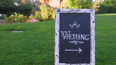 Wedding Sign Stock Footage 137984737