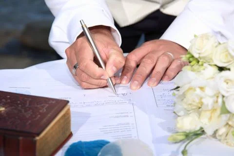 Wedding signing Stock Photos