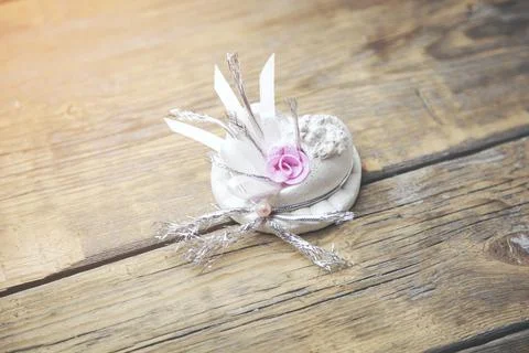 Wedding souvenir on  table Stock Photos
