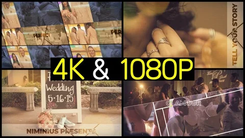 Wedding Story Promo After Effects stock