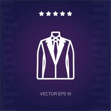 Wedding suit vector icon Illustrazione stock