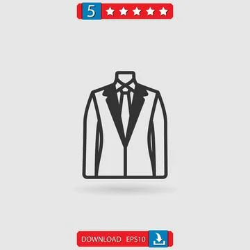 Wedding suit vector icon Illustrazione stock