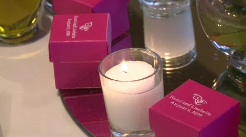 WEDDING TABLE CLOSE UP Video stock 530797