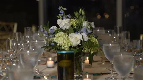 Wedding table decor. Luxury wedding Stock Footage 171777991