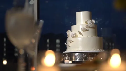 Wedding table decor. Luxury wedding Stock Footage 171778159