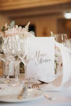 Wedding table decor Stock Photos