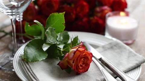 Wedding table decoration Stock Footage 51450959