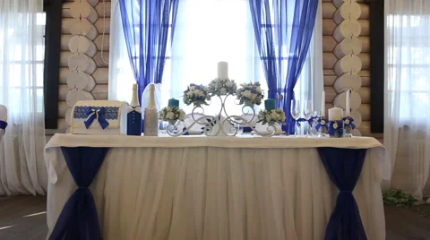 Wedding Table Decoration Video stock 59663363