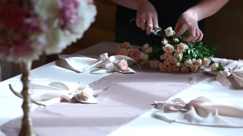 Wedding table decoration Stock Footage 61175516