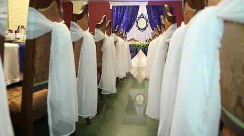 Wedding Table Decoration Stock Footage 61766385