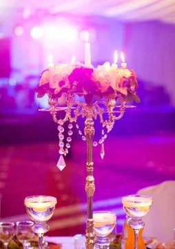 Wedding table decoration Stock Photos