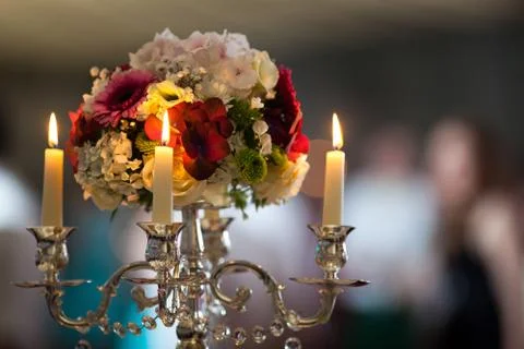 Wedding table decoration Stock Photos
