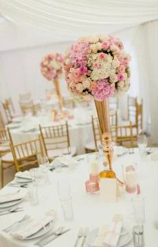 Wedding table decoration Stock Photos