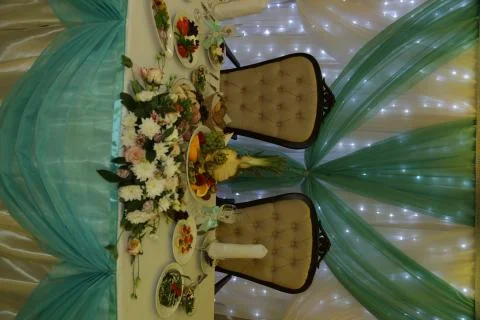 Wedding table decoration Stock Photos