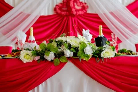 Wedding table decoration Stock Photos