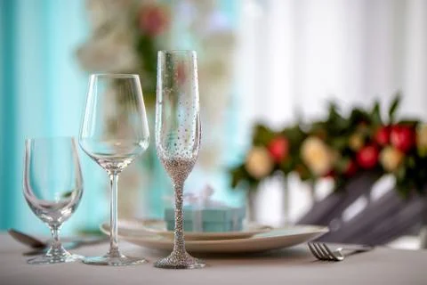 Wedding table decoration. Stock Photos