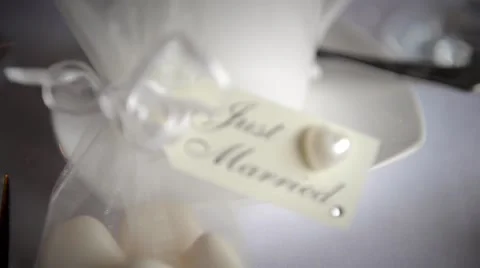 Wedding table decorations Stock Footage 55426501