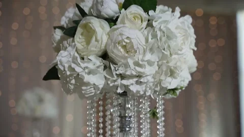 Wedding table decorations Video stock 332980513
