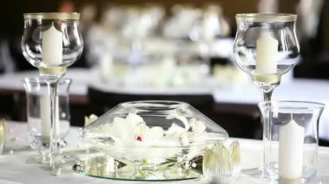 Wedding table Stock Footage 24672530