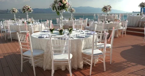 Wedding table Stock Footage 86521863