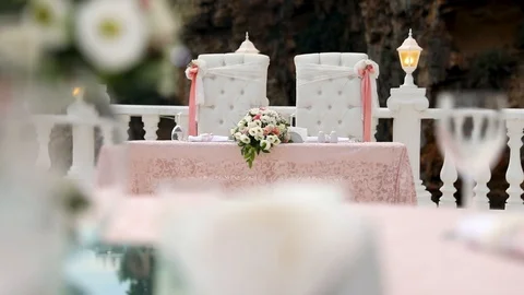 Wedding table Stock Footage
