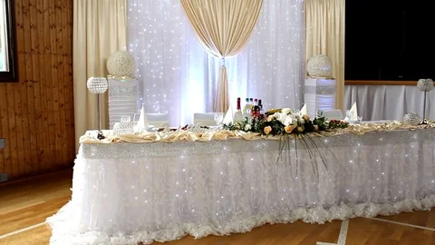 Wedding table Stock Footage 105021131